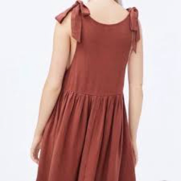 PACSUN ~ LOTTIE MOSS Tie-Shoulder Babydoll Linen Dress - Picture 5 of 5
